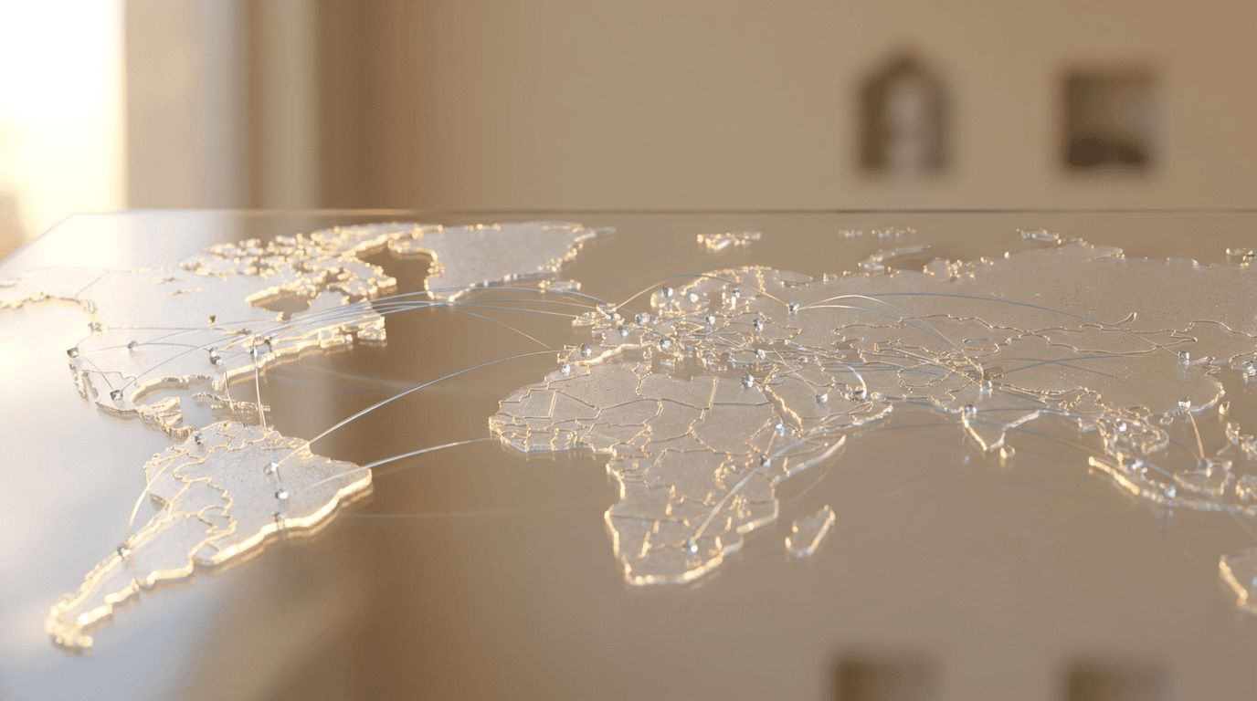 World map highlighting VeloraMK community presence across multiple countries